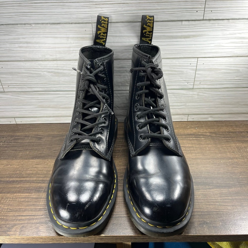 Dr. Martens 1460 8 Eye Black Boots - M 9 - W 10 - Picture 5 of 11